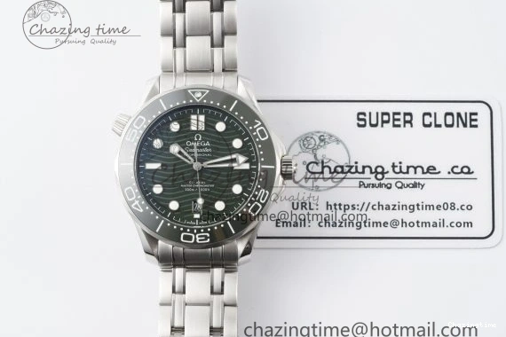 0110 Seamaster Diver 300M VSF 1:1 Best Edition Green Ceramic Green Dial on SS Bracelet A8800 V Popular 7824